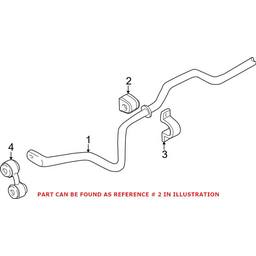 Audi VW Sway Bar Bushing - Rear (15mm) 8D0511327D